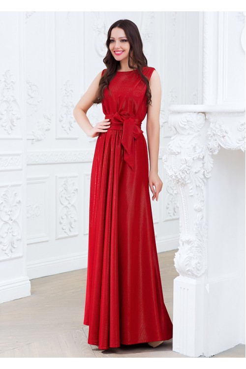 Блестящее вечернее платье красного цвета Orata